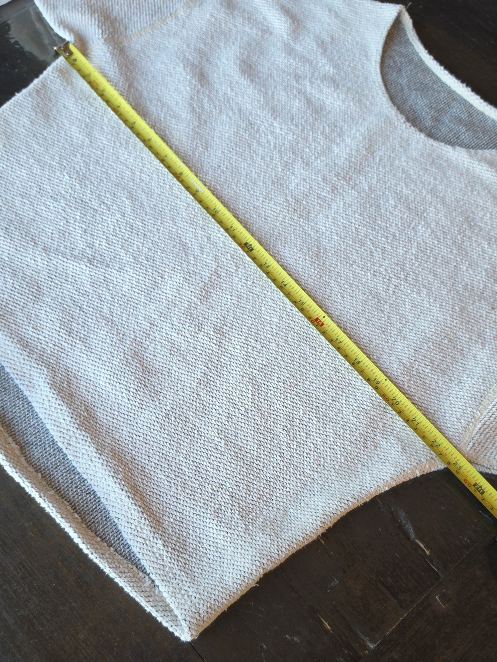 (O/S) American Apparel Cream Boxy Knit Scoop Neck Sweater Cotton Boho Lounge - Picture 7 of 8
